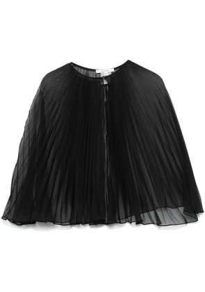 Nensi Dojaka georgette pleated cape - Black