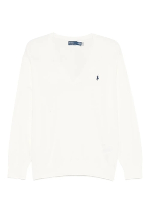 Polo Ralph Lauren logo-embroidered sweater - White