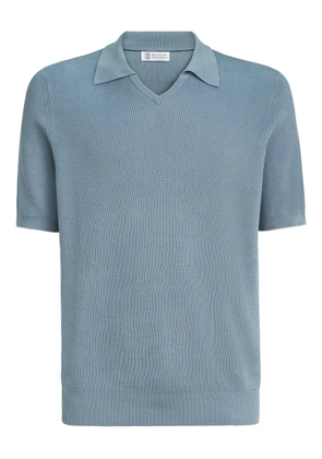 Brunello Cucinelli V-neck short-sleeve T-shirt - Blue