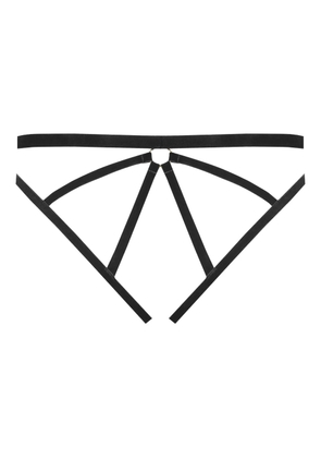 Maison Close velvet open briefs - Black