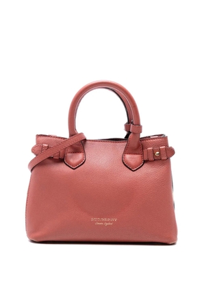 Burberry Pre-Owned 2000-2017 Small Grainy Calfskin and House Check Banner satchel - Pink