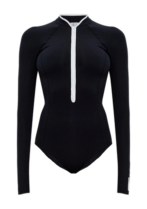 Hunza G Tyra long-sleeve zip swimsuit - Black