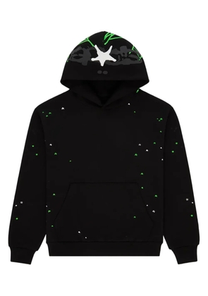 SP5DER graphic-print hoodie - Black