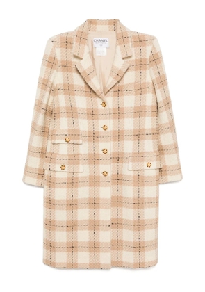CHANEL Pre-Owned 1996 single-breasted coat - Neutrals