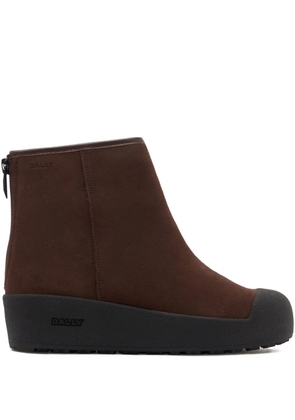 Bally rear zip logo boots - Brown