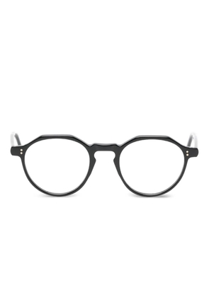 Lesca Icon XL round-frame glasses - Black