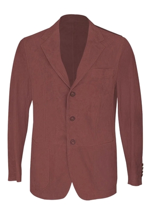 Eleventy suede single-breasted blazer - Red