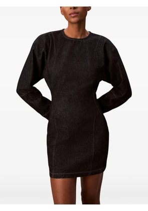 Calvin Klein long-sleeve zip-fastening mini dress - Blue