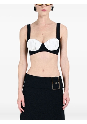 Rowen Rose gathered-cup bra - Black