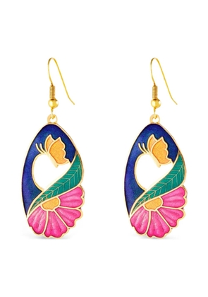 Susan Caplan Vintage 1980 floral-embellishment earrings - Gold