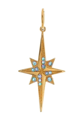DEVON WOODHILL 18K yellow gold Stellar blue sapphire pendant