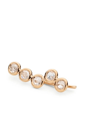 Lito 18K rose gold Cardio diamond earring - Pink
