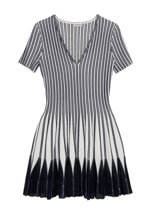Simkhai Beckett vertical-stripe mini dress - Blue