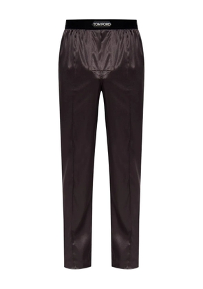 TOM FORD logo-waistband pyjama pants - Brown
