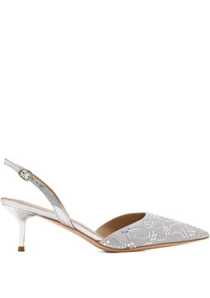 NICOLI 60mm Dahna embellished slingback pumps - Grey