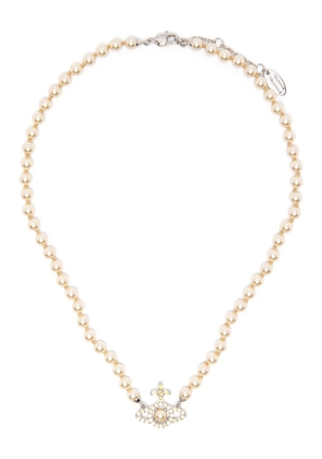 Vivienne Westwood Olympia pearl stones necklace - Gold