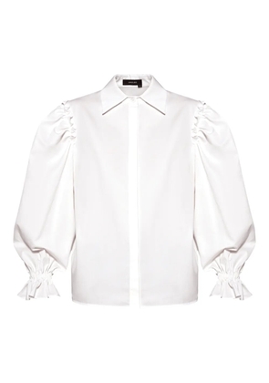 ANOUKI ruffled-detail shirt - White