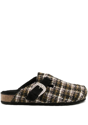 TAJI x Faliero Sarti tweed mules - Green