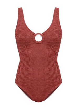 Hunza G Celine hoops crinkle swimwear - Brown