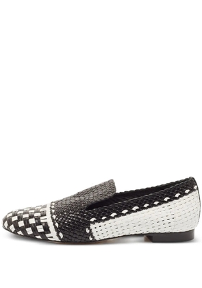 Stuart Weitzman woven leather loafers - Black