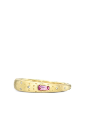 Meredith Young 18K yellow gold Supernova pink sapphire and diamond ring