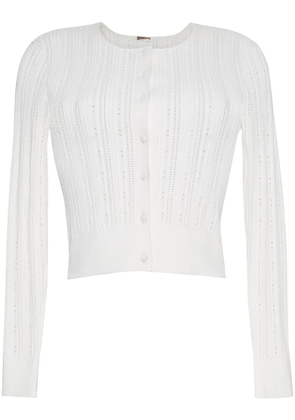 Adam Lippes Faye pointelle-knit cardigan - White
