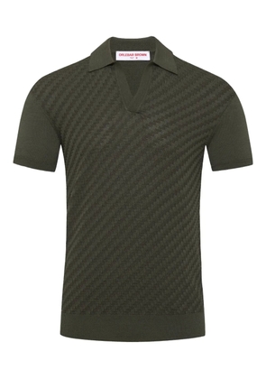 Orlebar Brown Horton jacquard polo-collar top - Green