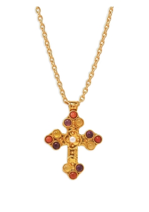 Sylvia Toledano Cross multi-stone necklace - Gold
