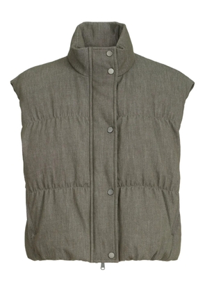 Brunello Cucinelli twill-weave vest - Green