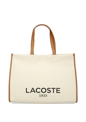 Lacoste logo-print tote bag - Neutrals