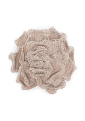 Vanisè rose knited brooch - Neutrals