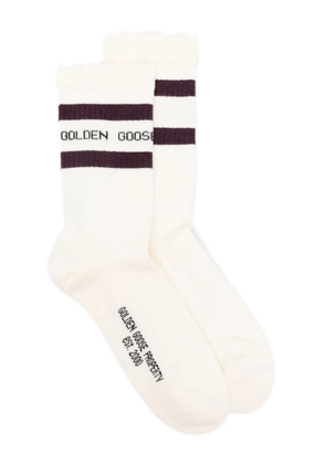 Golden Goose distressed-finish socks - White