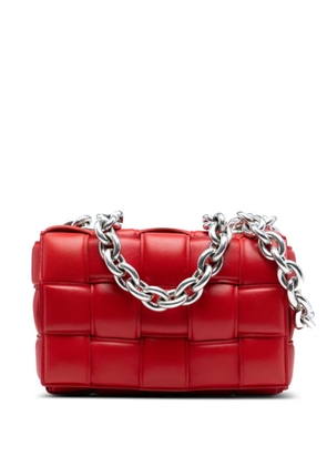 Bottega Veneta Pre-Owned 2012-2025 Nappa Intrecciato Padded Chain Cassette satchel - Red