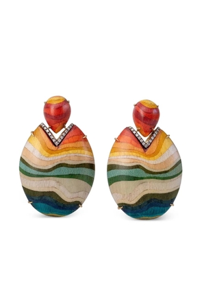 SILVIA FURMANOVICH 18k yellow gold Rainbow diamond earrings