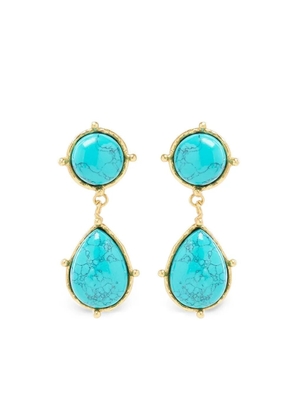 Sylvia Toledano turquoise drop earrings - Gold