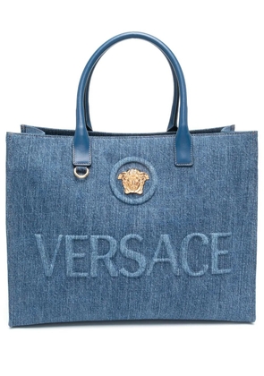 Versace Medusa denim tote bag - Black
