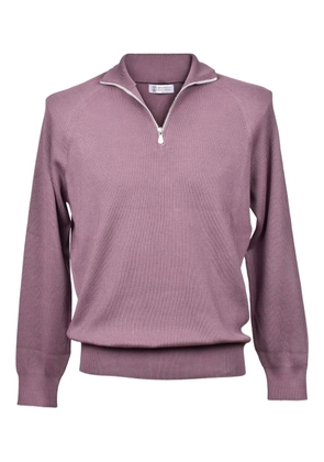 Brunello Cucinelli ribbed-knit sweater - Purple