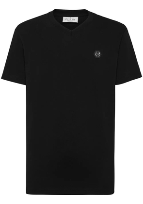 Philipp Plein logo-appliqué cotton T-shirt - Black