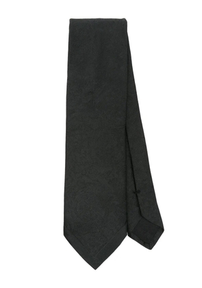Versace Barocco-jacquard silk tie - Black