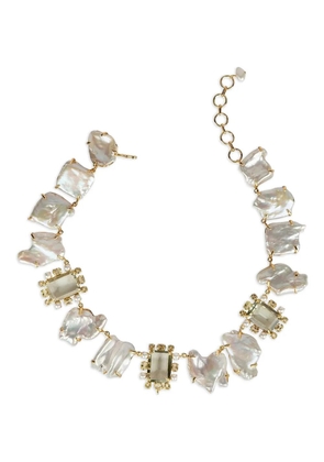 Bounkit Jewelry Jana baroque-pearl chain necklace - Gold