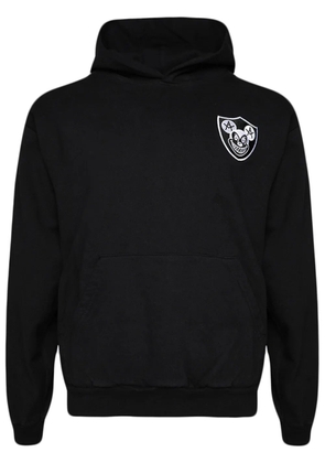 Local Authority Mischief Shield cotton hoodie - Black