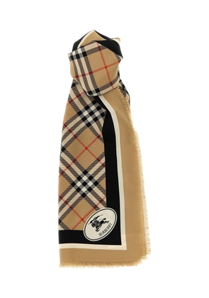 Burberry check-pattern fringed scarf - Brown