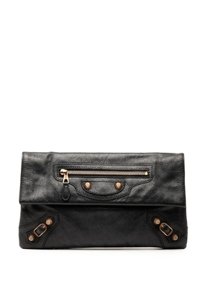 Balenciaga Pre-Owned 2012 Lambskin Motocross Giant 12 Envelope clutch bag - Black