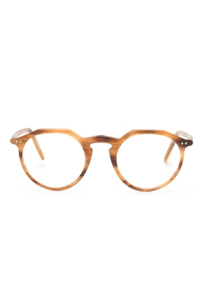 Lunor geometic-frame glasses - Brown