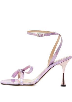 MACH & MACH iridescent bow sandals - Purple