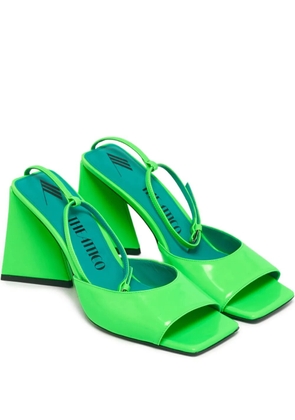 The Attico Piper block-heel square-toe sandals - Green