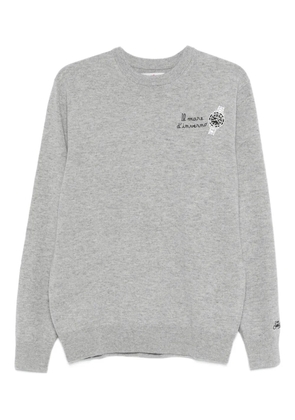 MC2 Saint Barth embroidered crew-neck sweater - Grey