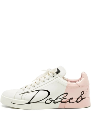 Dolce & Gabbana Pre-Owned Portofino leather sneakers - White
