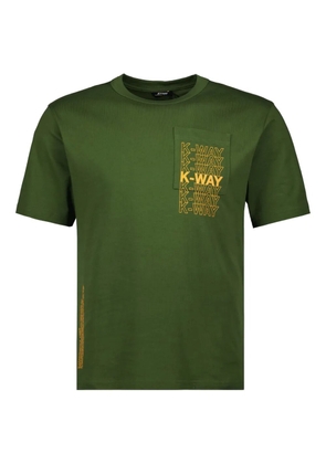 K-Way logo-print pocket T-shirt - Green