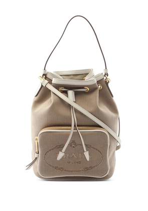 Prada Pre-Owned 2010-2025 Canapa Logo bucket bag - Brown